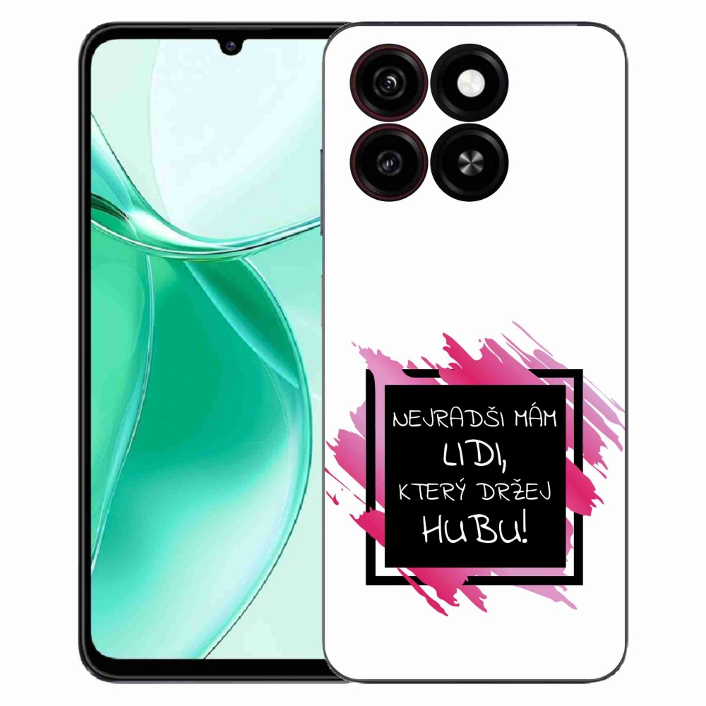 ZTE Blade A35 zselés borító mmCase - vicces szöveg 7 fekete és fehér háttérrel