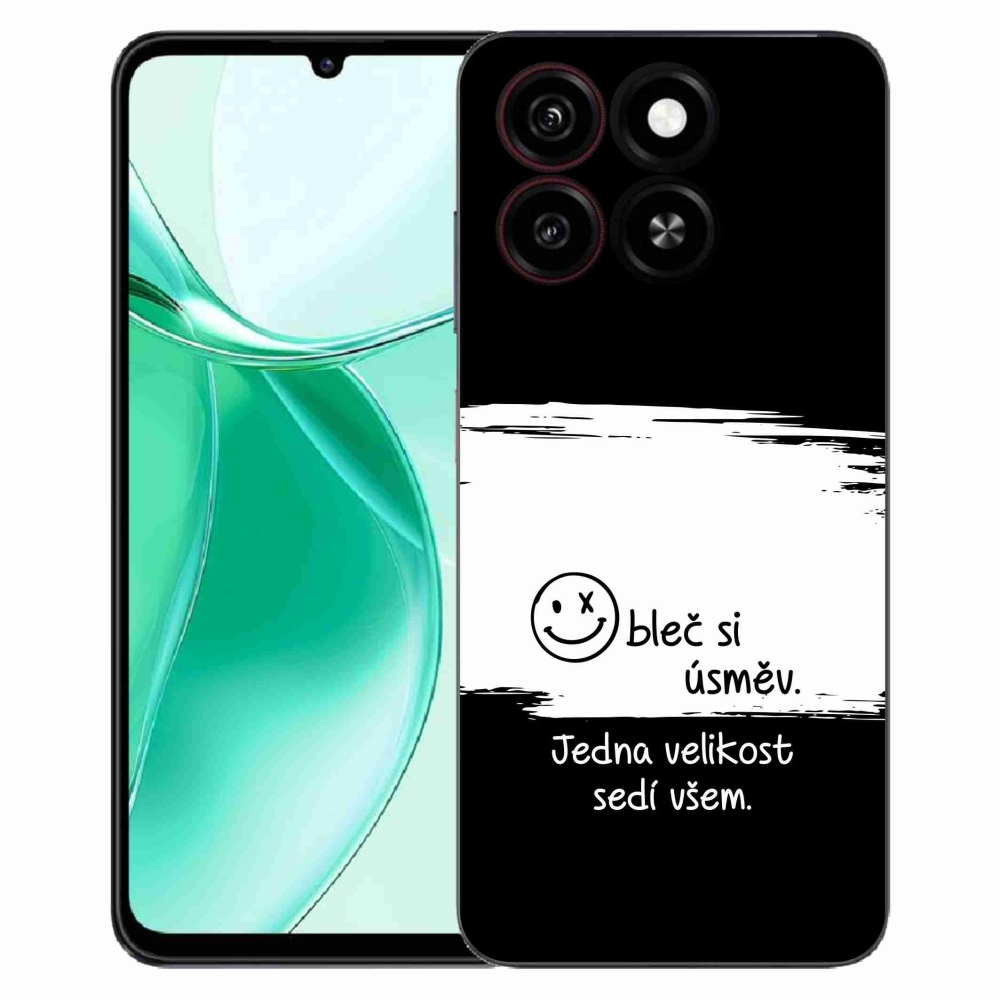 ZTE Blade A35 zselés borító mmCase - vicces szöveg 8 fekete és fehér háttérrel