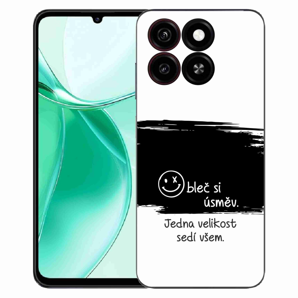 ZTE Blade A35 zselés borító mmCase - vicces szöveg 8 fekete és fehér háttérrel
