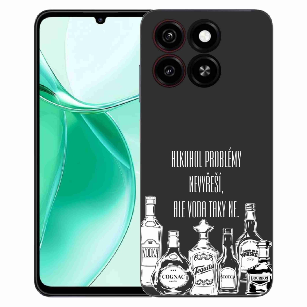ZTE Blade A35 zselés borító mmCase - vicces szöveg fekete háttérrel