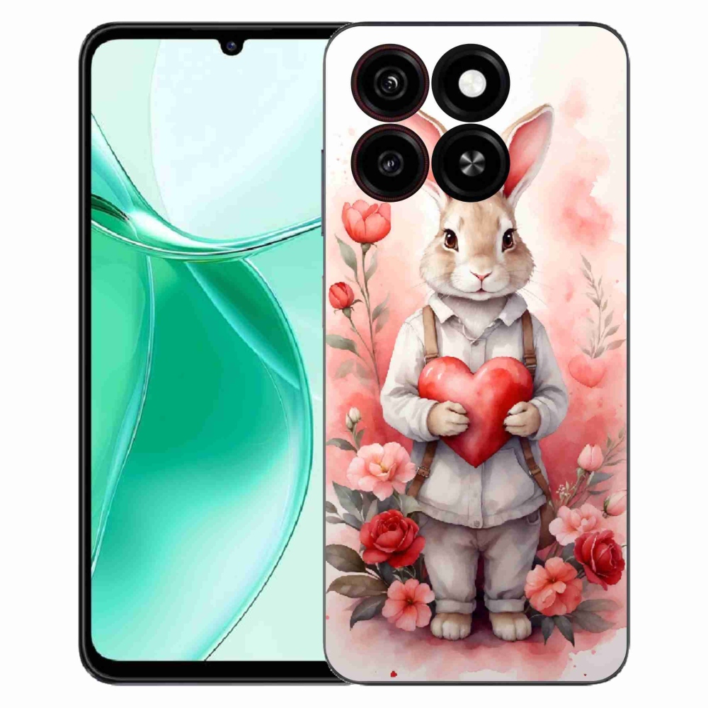 ZTE Blade A35 zselés tok mmCase - nyúl szívvel
