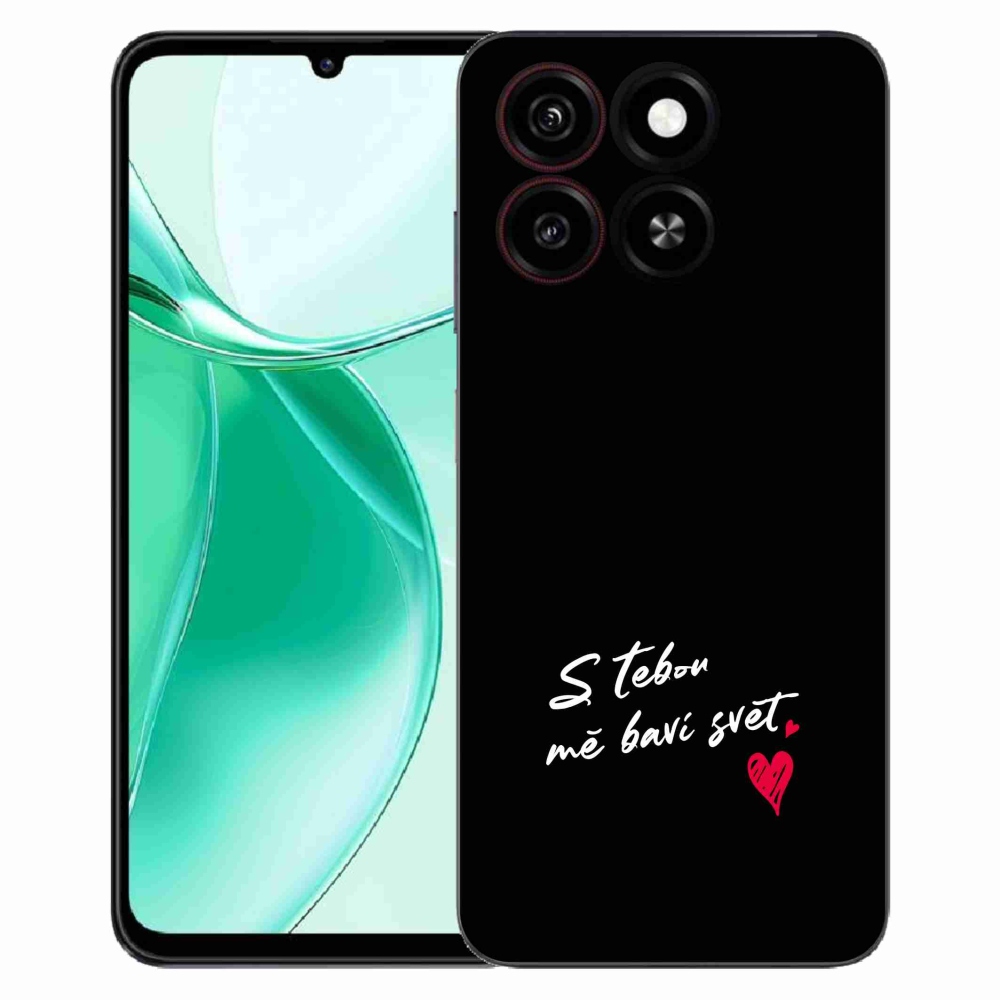 ZTE Blade A35 zselés borítás mmCase - szerelmes szöveg 1 fekete háttér