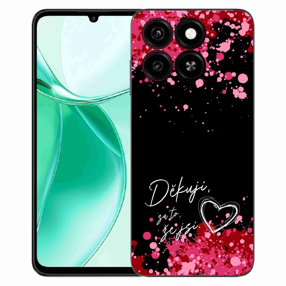 ZTE Blade A35 zselés borító mmCase - szerelem szöveg 2 fekete háttér