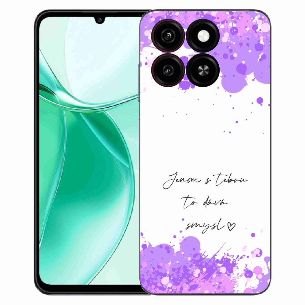 ZTE Blade A35 zselés borító mmCase - szerelmes szöveg fehér háttérrel