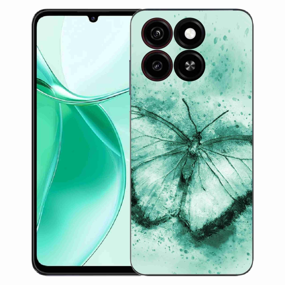 ZTE Blade A35 zselés tok mmCase - zöld pillangó