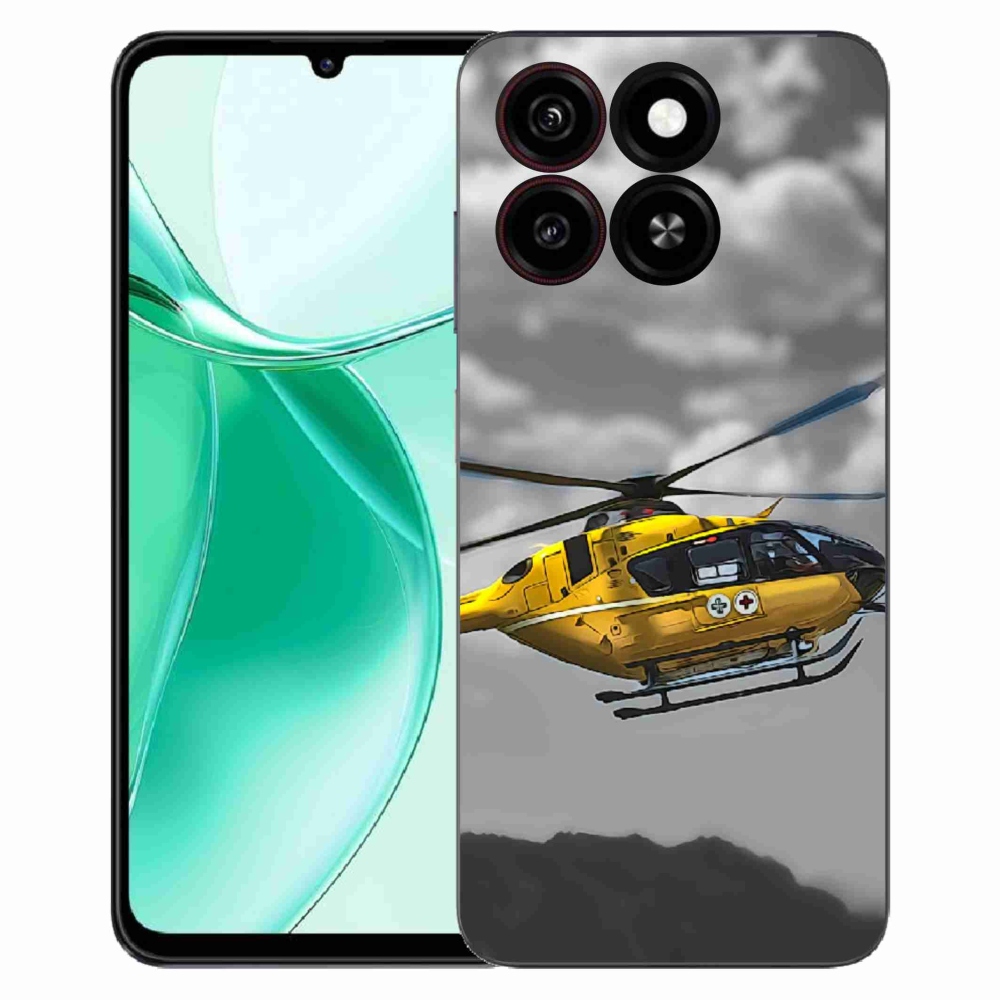 ZTE Blade A35 zselés tok mmCase - sárga helikopterhez