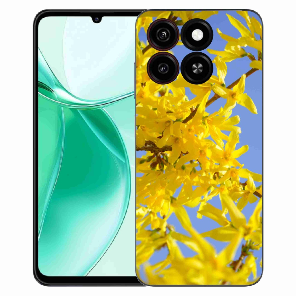 ZTE Blade A35 zselés tok mmCase - sárga virágok