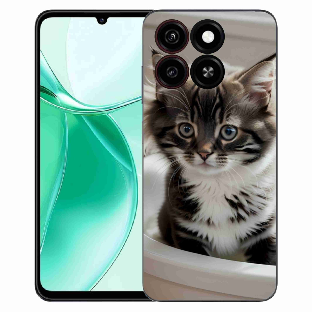 ZTE Blade A35 zselés tok mmCase - kíváncsi cica