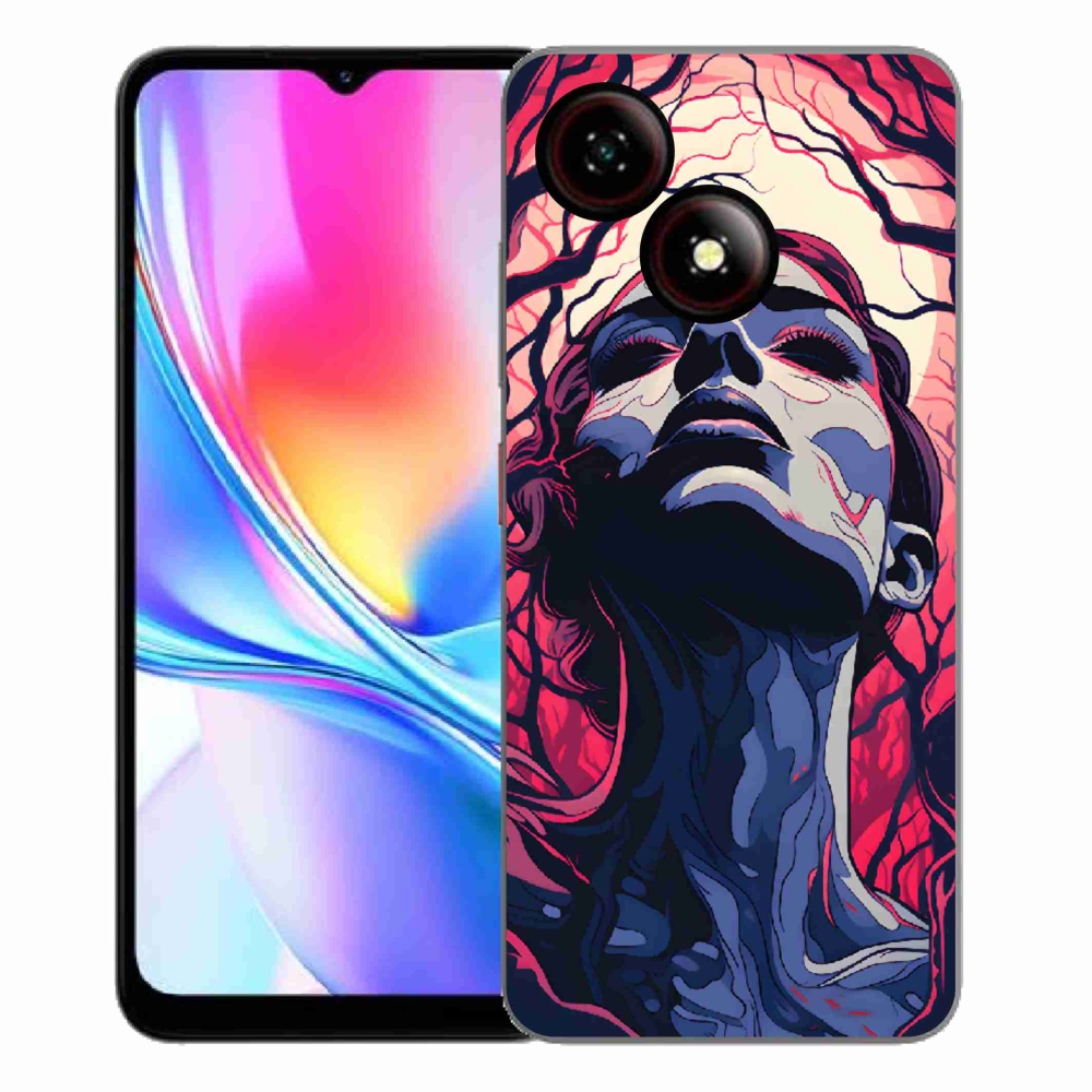 ZTE Blade A35E zselés borító mmCase - absztrakt arc