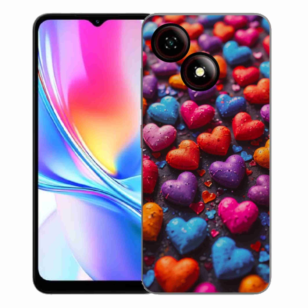 ZTE Blade A35E zselés tok mmCase - színes szív