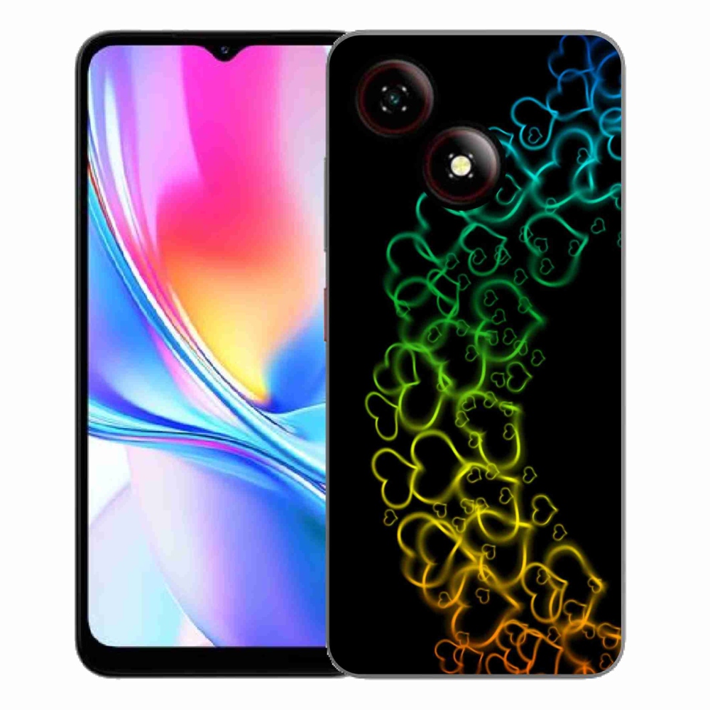 ZTE Blade A35E zselés tok mmCase - színes szívek
