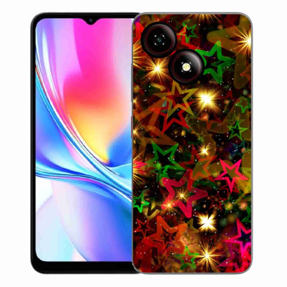ZTE Blade A35E zselés tok mmCase - színes csillagok