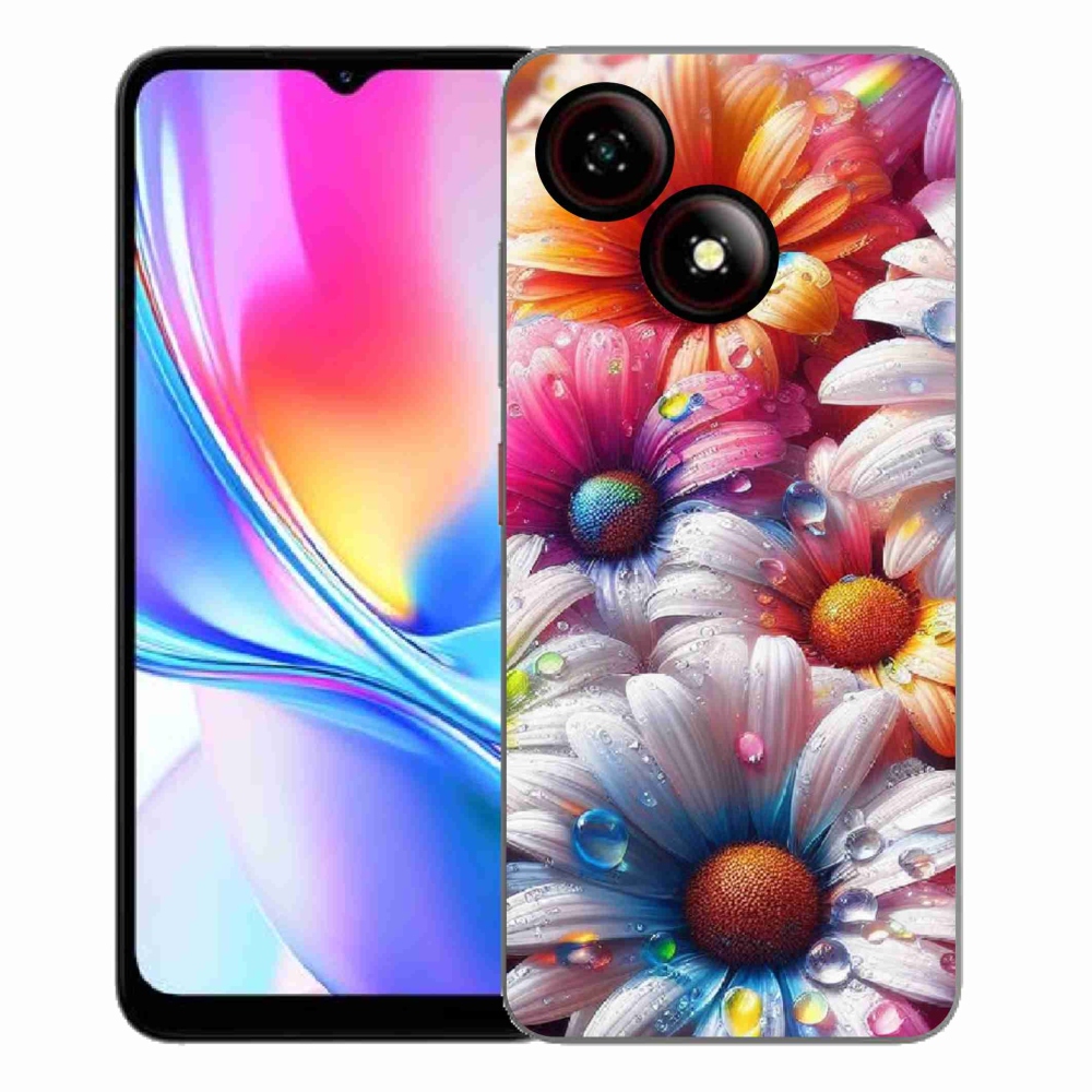 ZTE Blade A35E zselés borító mmCase - színes margarétákhoz