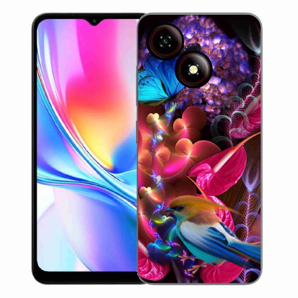 ZTE Blade A35E zselés tok mmCase - színes virágok