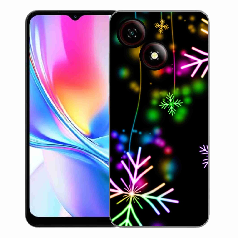 ZTE Blade A35E zselés borítás mmCase - színes pelyhekkel