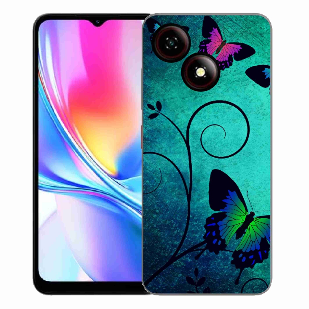 ZTE Blade A35E zselés tok mmCase - színes pillangókhoz