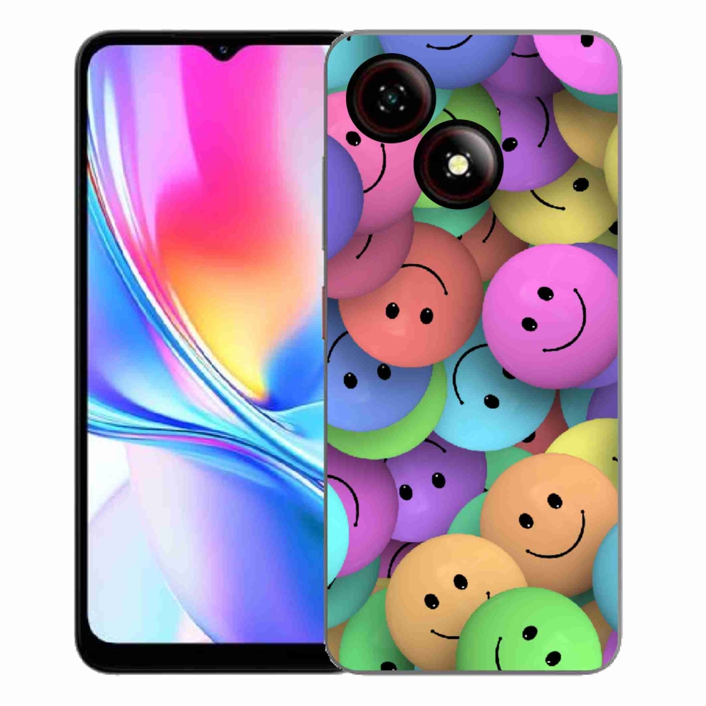 ZTE Blade A35E zselés tok mmCase - színes smiley-k