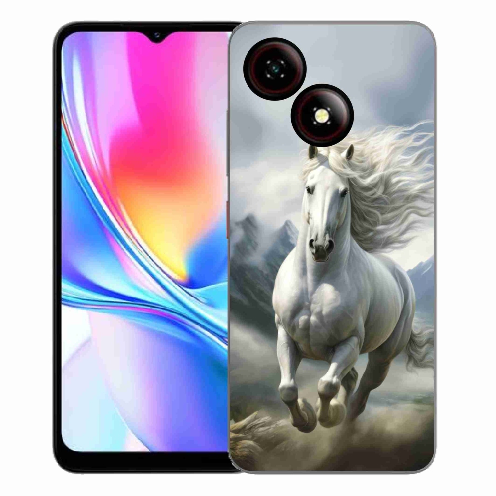 ZTE Blade A35E zselés borítás mmCase - futó fehér ló 3