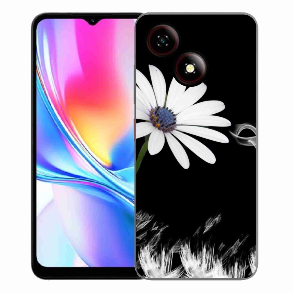 ZTE Blade A35E zselés tok mmCase - fehér virág