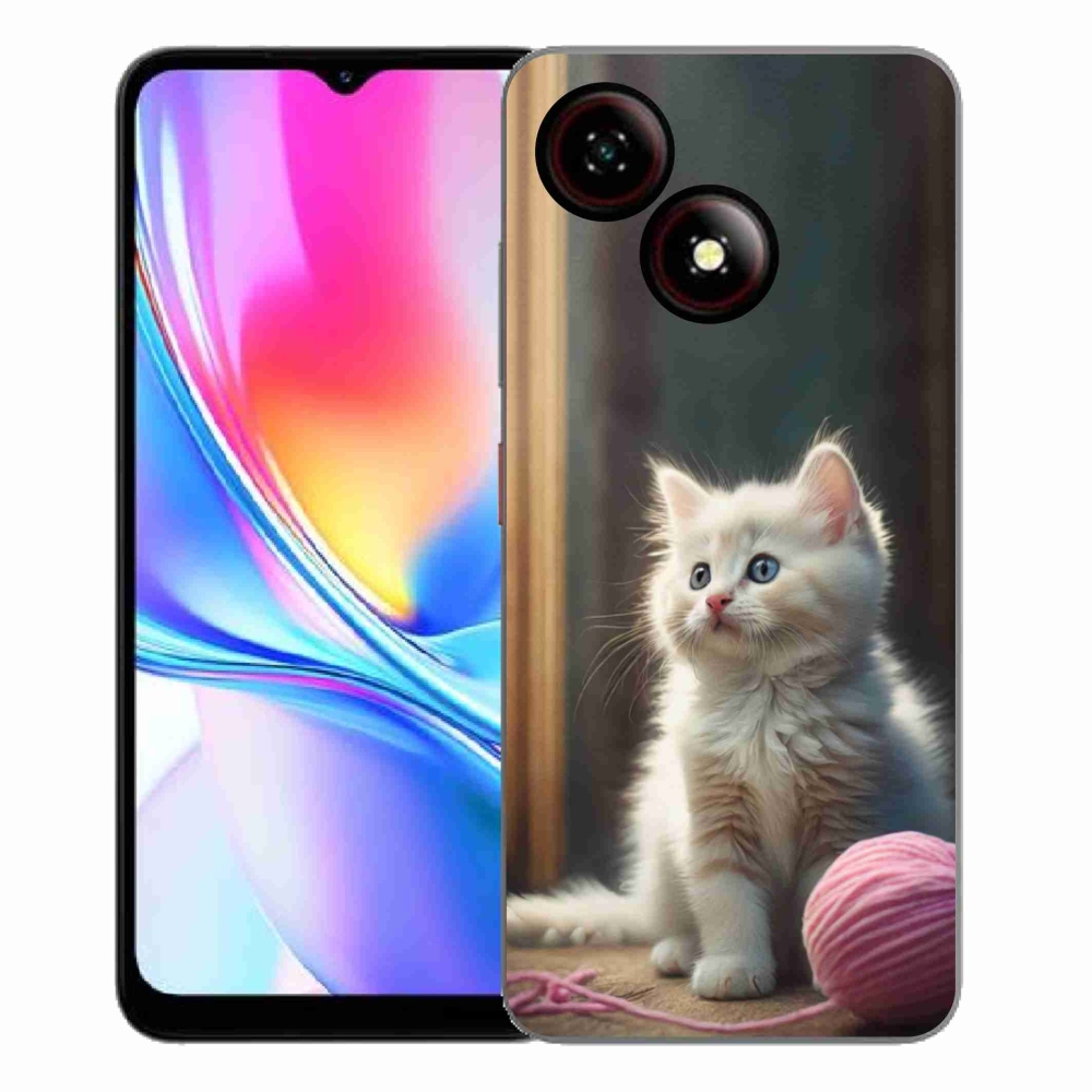 ZTE Blade A35E zselés tok mmCase - fehér cica 2