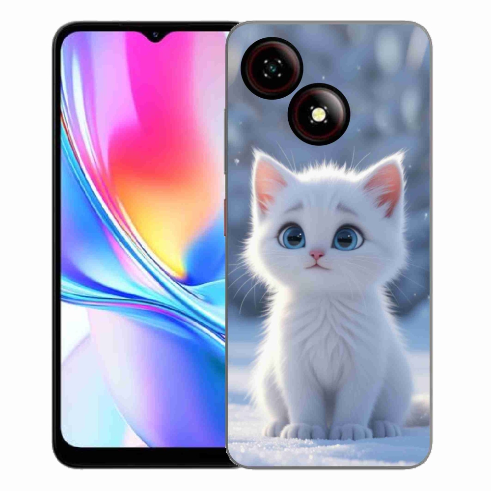 ZTE Blade A35E zselés tok mmCase - fehér cica 3