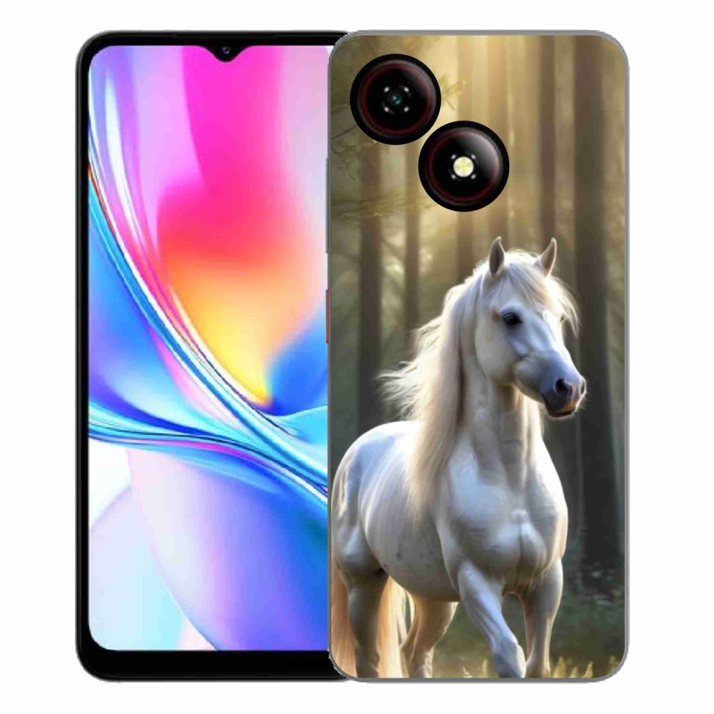 ZTE Blade A35E zselés tok mmCase - fehér ló 3