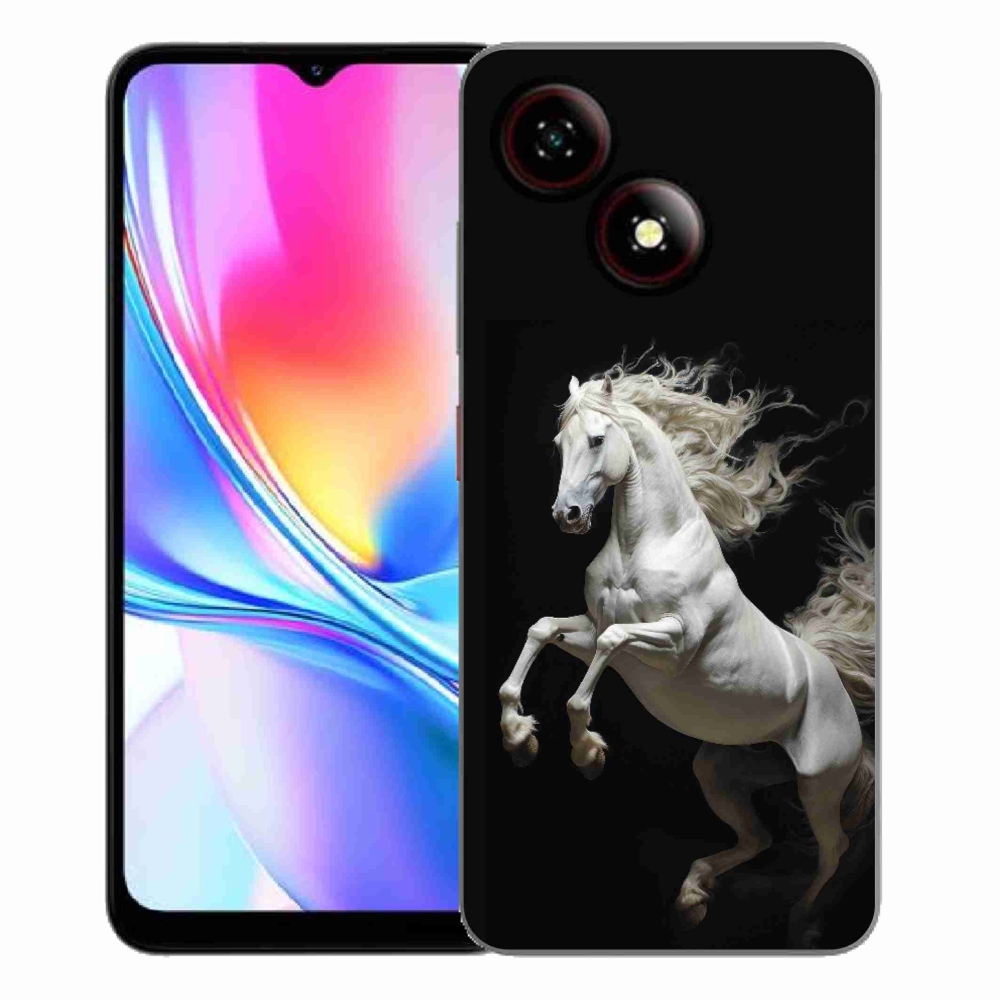 ZTE Blade A35E zselés tok mmCase - fehér ló 4