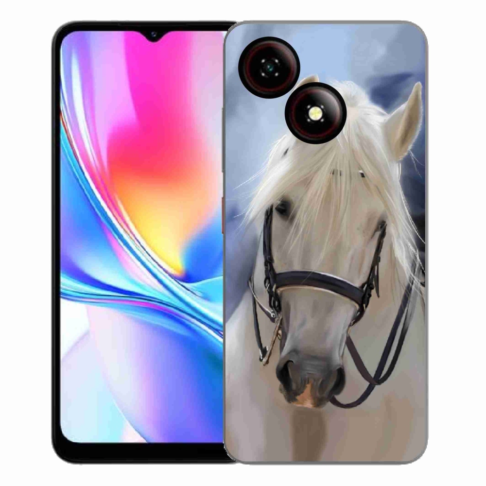 ZTE Blade A35E zselés tok mmCase - fehér ló