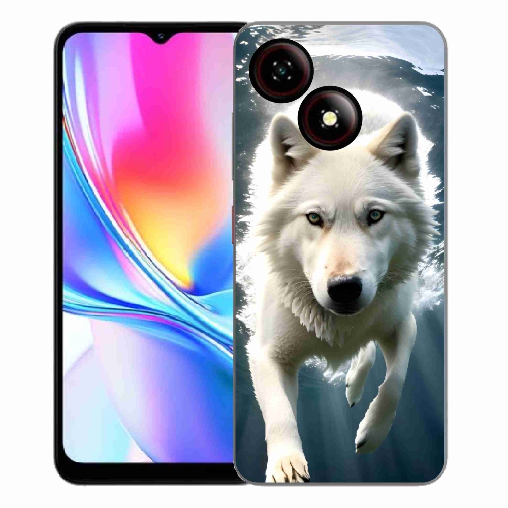 ZTE Blade A35E zselés tok mmCase - fehér farkas