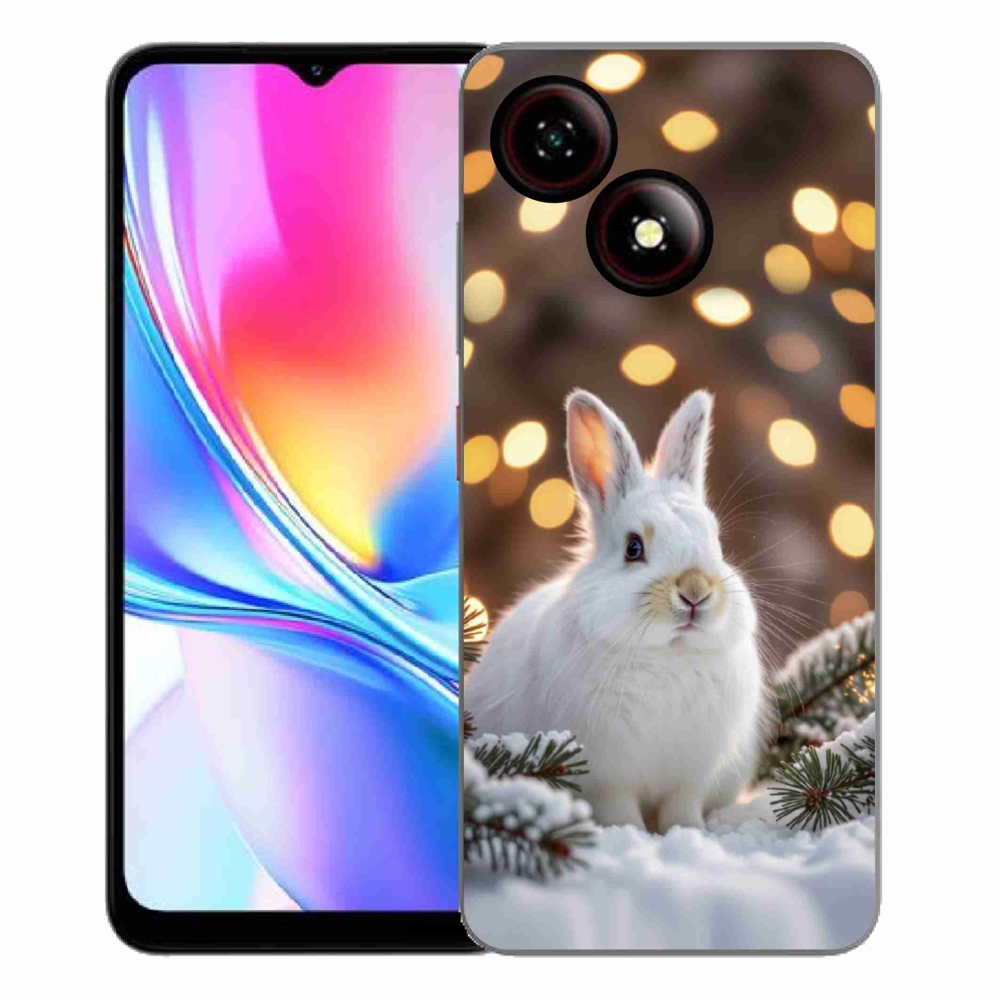 ZTE Blade A35E zselés tok mmCase - fehér nyúl