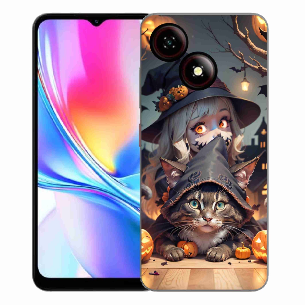 ZTE Blade A35E zselés tok mmCase - boszorkány macskával