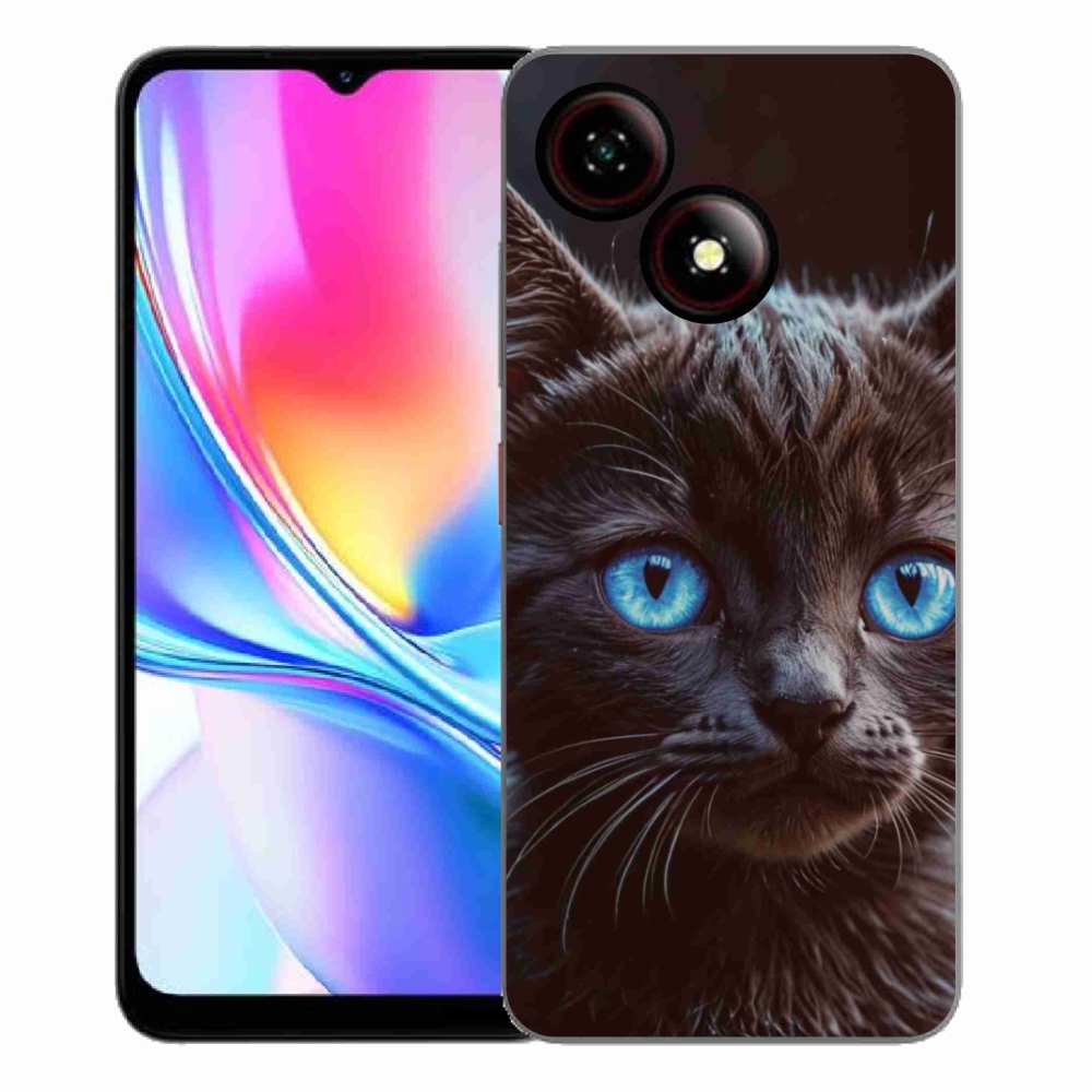 ZTE Blade A35E zselés borító mmCase - fekete cica 2