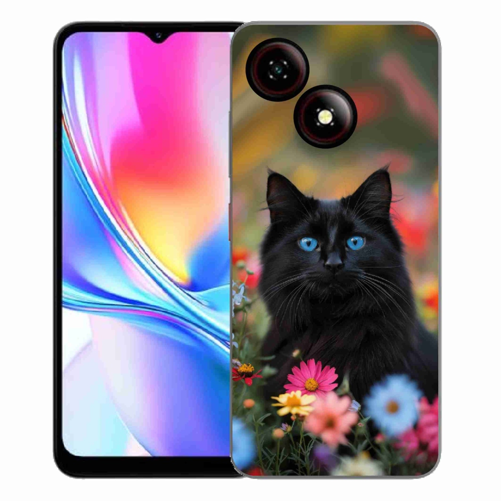 ZTE Blade A35E zselés tok mmCase - fekete cica 4
