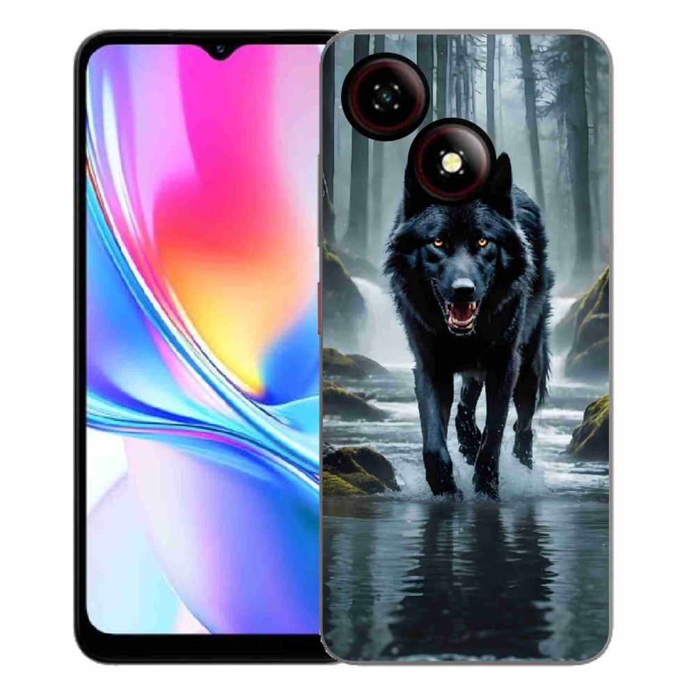 ZTE Blade A35E zselés tok mmCase - fekete farkas