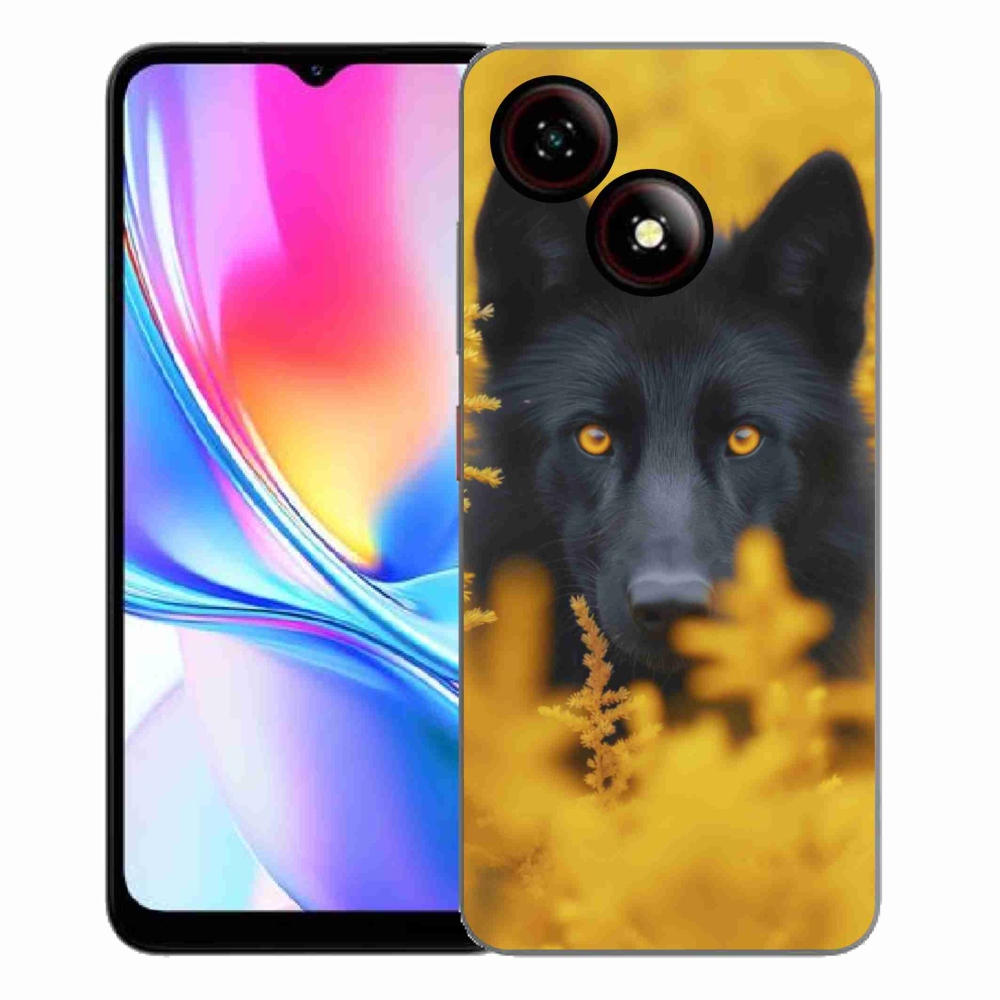 ZTE Blade A35E zselés tok mmCase - fekete farkas 2