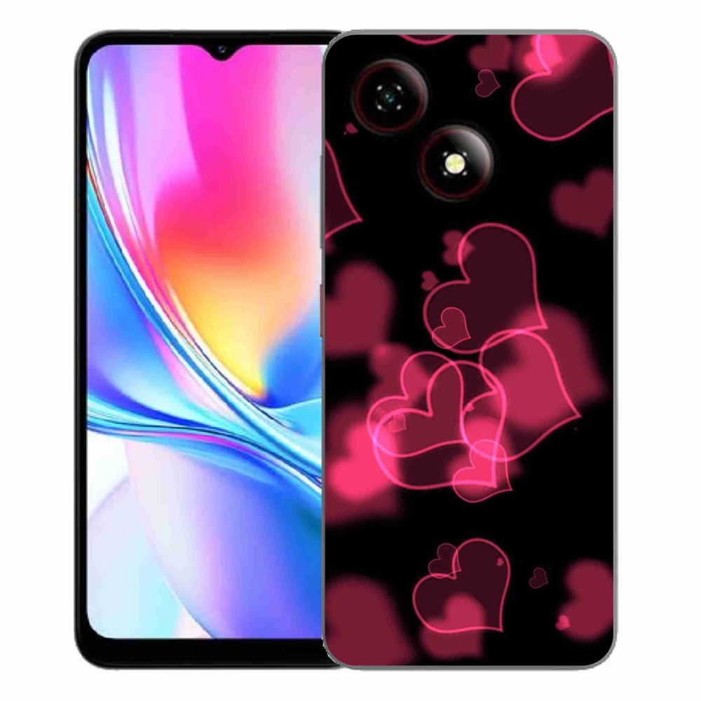 ZTE Blade A35E zselés tok mmCase - piros szívek