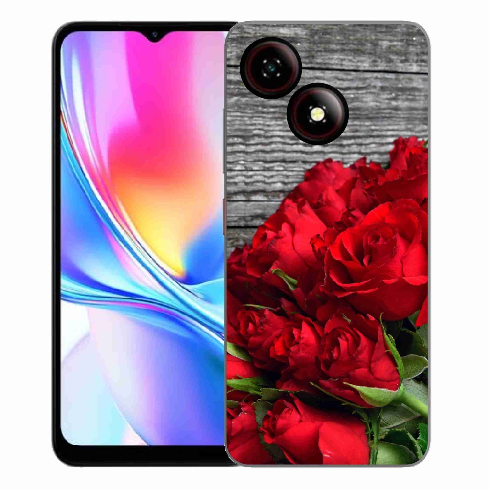 ZTE Blade A35E zselés tok mmCase - piros rózsa