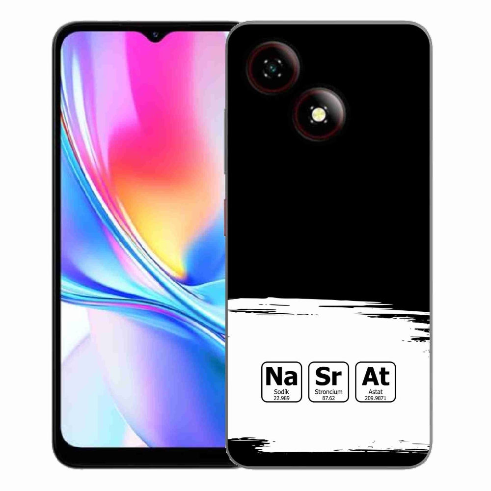 ZTE Blade A35E zselés borító mmCase - kémiai elemek fehér és fekete háttérrel