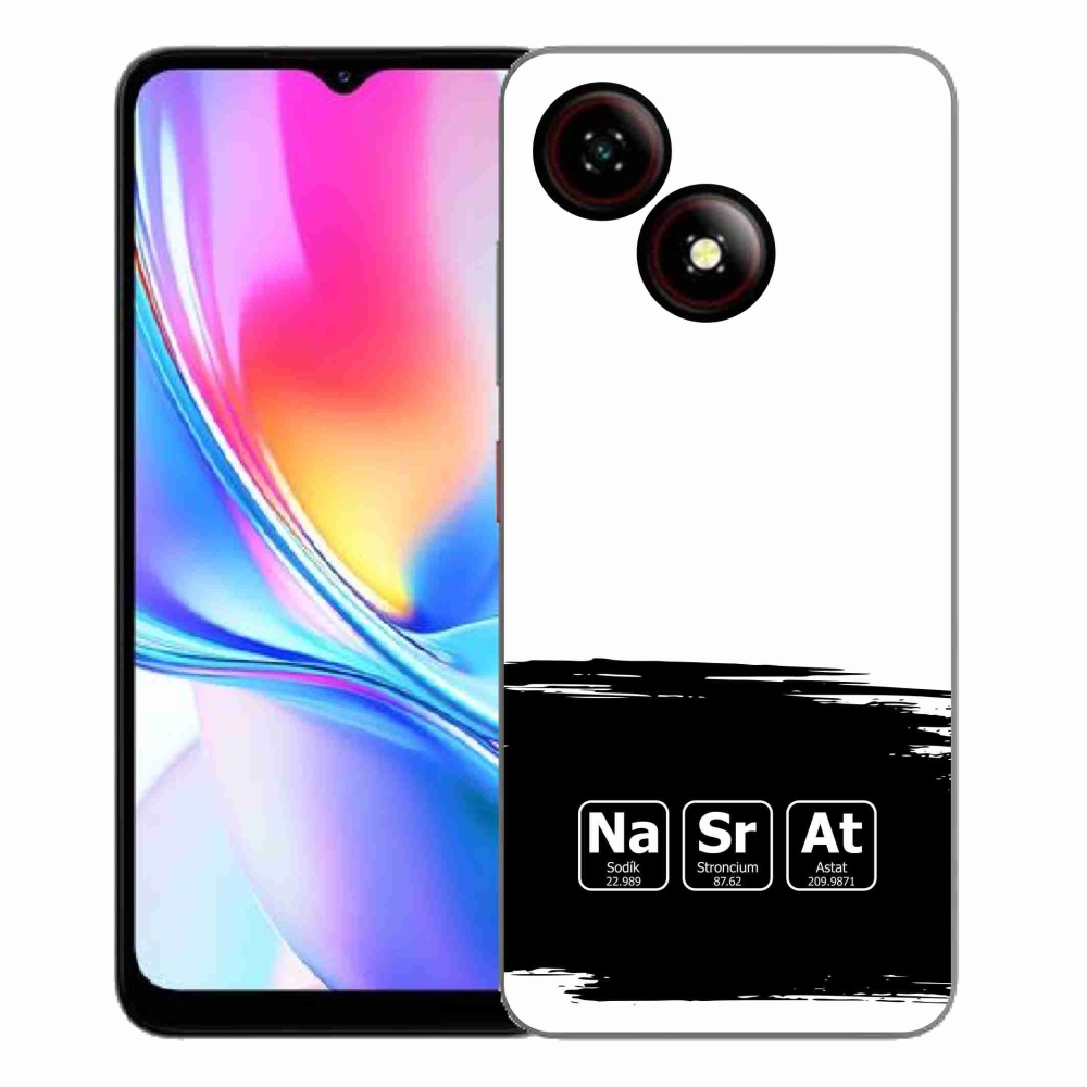 ZTE Blade A35E zselés borító mmCase - kémiai elemek fekete és fehér háttérrel
