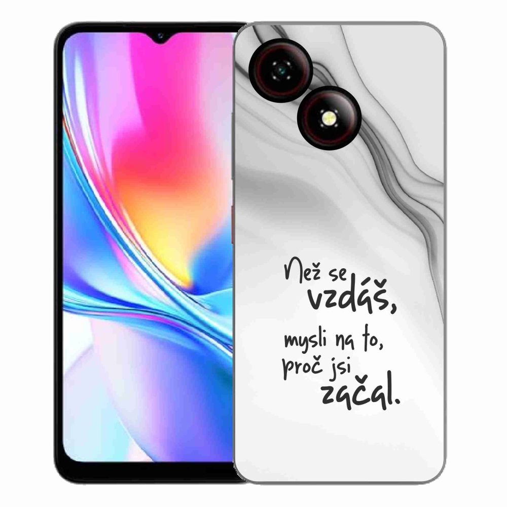 ZTE Blade A35E zselés borítás mmCase - idézet 2 fehér háttér