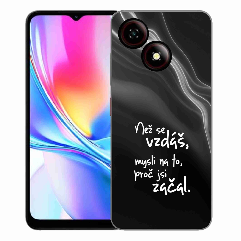 ZTE Blade A35E zselés borítás mmCase - idézet 2 fekete háttér
