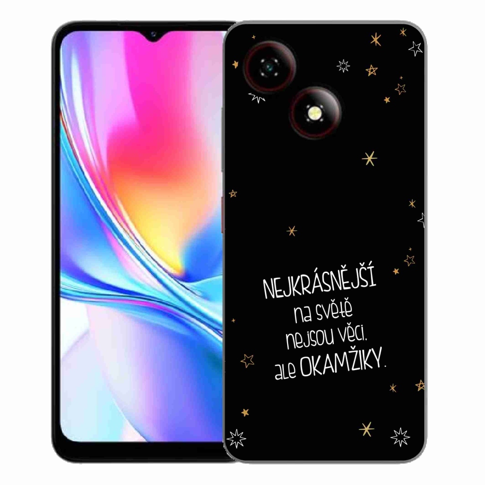 ZTE Blade A35E zselés borítás mmCase - idézet 4 fekete háttér