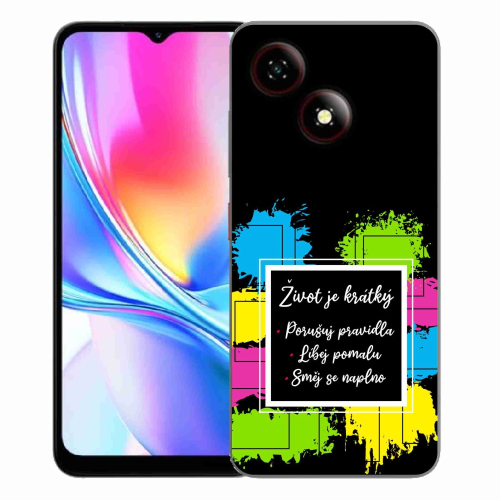 ZTE Blade A35E zselés borítás mmCase - idézet 5 fekete háttér