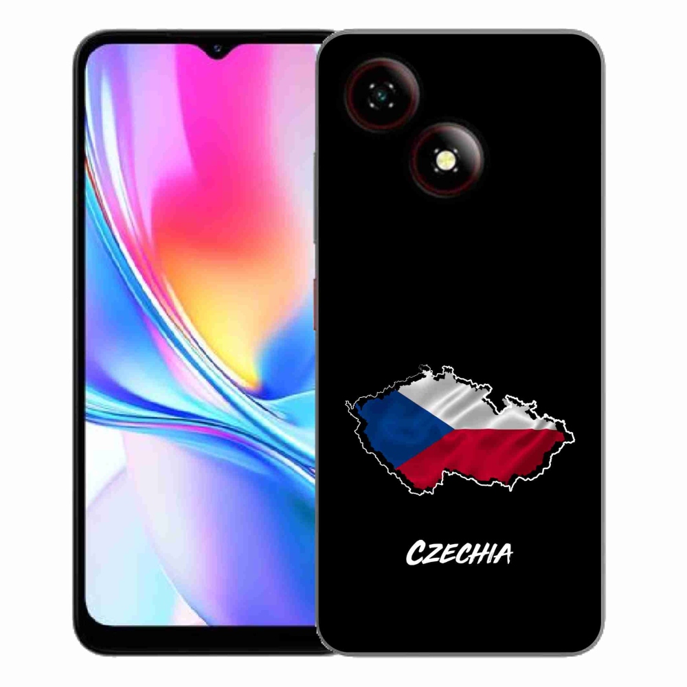 ZTE Blade A35E zselés tok mmCase - Csehország fekete háttér