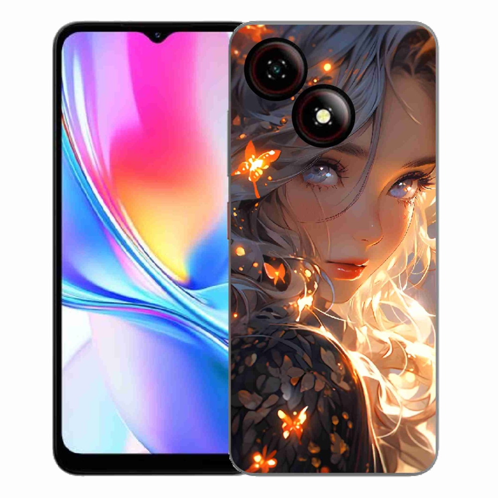 ZTE Blade A35E zselés borító mmCase - lány és pillangók