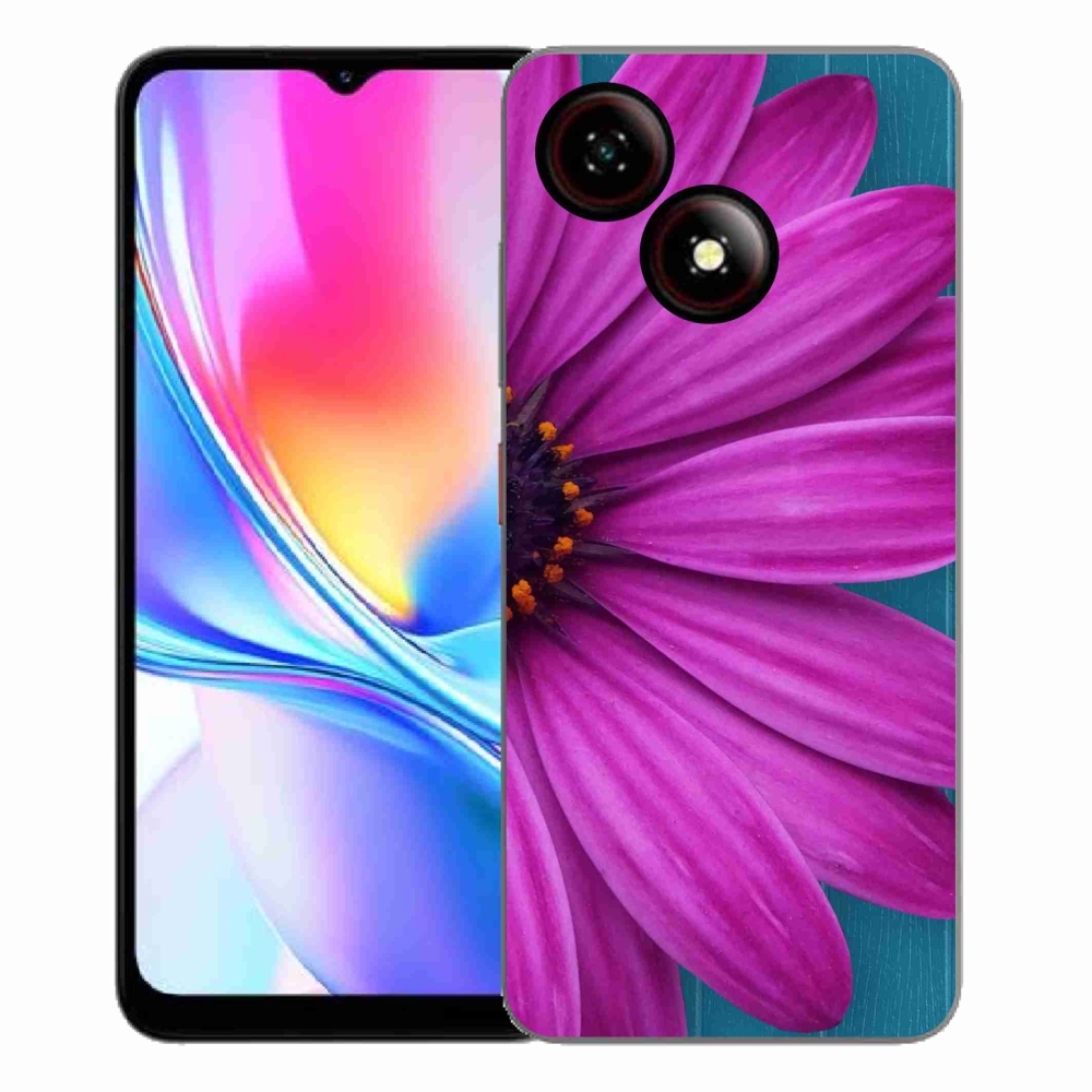 ZTE Blade A35E zselés tok mmCase - lila margaréta