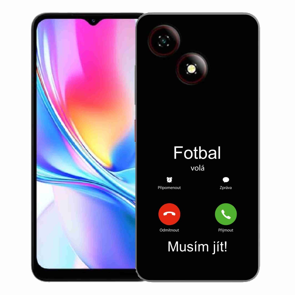 ZTE Blade A35E zselés borító mmCase - futballhívások fekete háttérrel