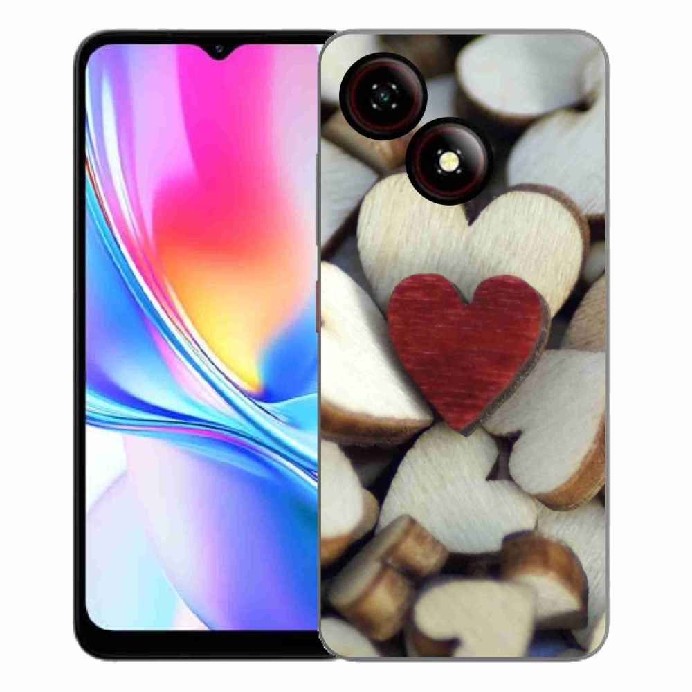 ZTE Blade A35E zselés tok mmCase - gravírozott piros szív