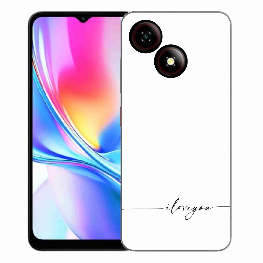 ZTE Blade A35E zselés tok mmCase - I love you fehér háttérrel