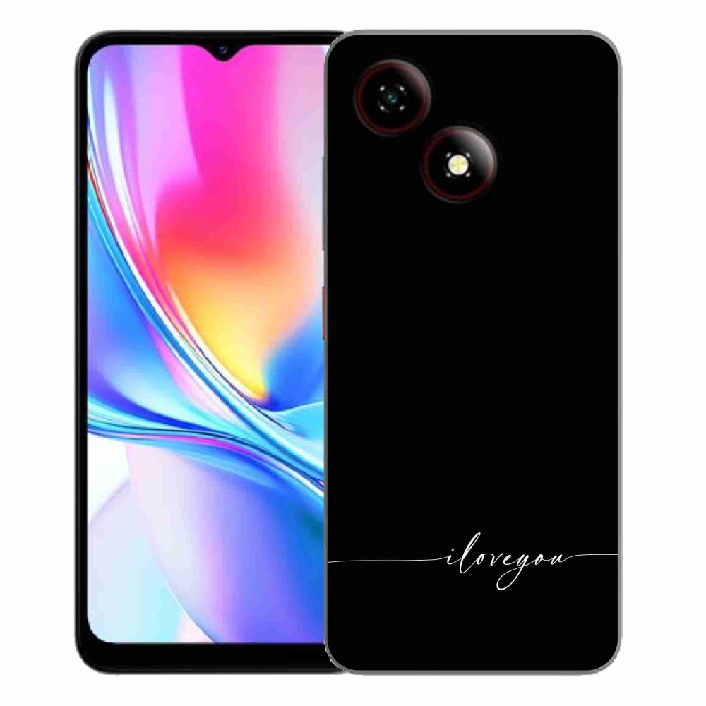 ZTE Blade A35E zselés tok mmCase - I love you fekete háttérrel